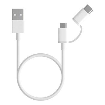 کابل تبدیل USB به MicroUSB  و Type-C شیائومی مدل SJX02zm طول 1 متر